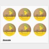 Limoncello Label, 3 inch ronde citroen sticker (Vel)