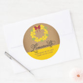 Limoncello Label, 3 inch ronde citroen sticker (Envelop)