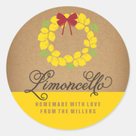 Limoncello Label, 3 inch ronde citroen sticker