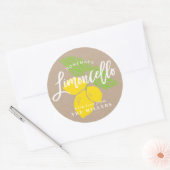 Limoncello Label, citroenillustratie Ronde Sticker (Envelop)
