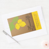 Limoncello Label, kleine rechthoek citroen sticker (Envelop)
