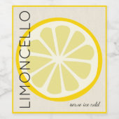 Limoncello label met citroen Afbeelding | Wijn Etiket (Enkel label)