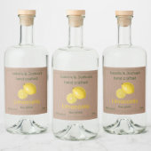 Limoncello-label op Kraft Color Paper Likeurfles Etiket (Flessen)