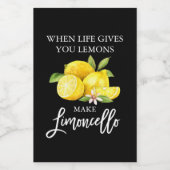 Limoncello-label voor kleine fles met penseellette wijn etiket (Enkel label)
