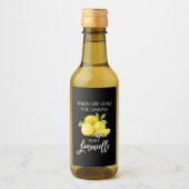 Limoncello-label voor kleine fles met penseellette wijn etiket (Voorkant)