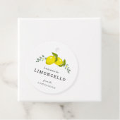 Limoncello Lemon Floral White Bedankjes Labels (In situ)