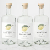 Limoncello Lemon Floral White Likeurfles Etiket (Flessen)