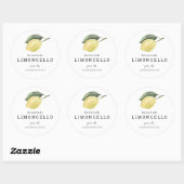 Limoncello Lemon Floral White Ronde Sticker (Vel)