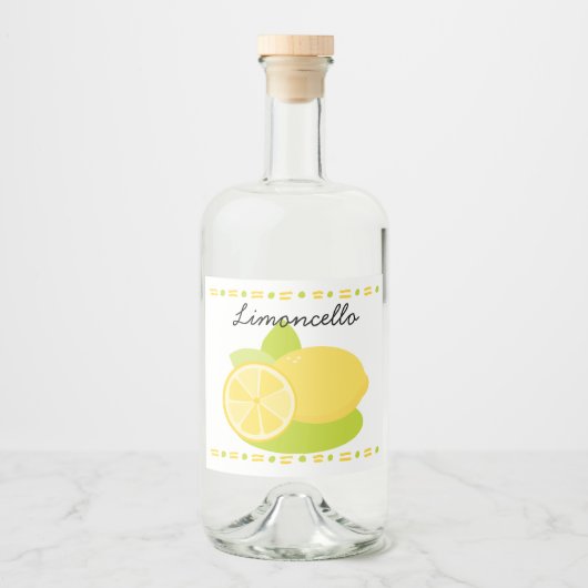 Limoncello Lemon Fruit Likeurfles Etiket (Voorkant)