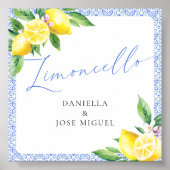 Limoncello Lemon Positano Italiaanse bruiloft Poster (Voorkant)