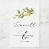 Limoncello Lemon Sorrento Bruiloft Favor Label Wijn Etiket (Enkel label)
