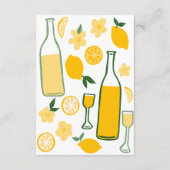Limoncello Lemonade Aangepaste QR Bruidsdiner Informatiekaartje (Achterkant)