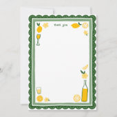 Limoncello Lemonade Citroen Aangepaste Bruidsdouch Bedankkaart (Voorkant)