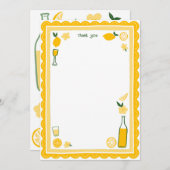 Limoncello Lemonade Citroen Aangepaste Bruidsdouch Bedankkaart (Voorkant / Achterkant)