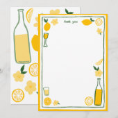 Limoncello Lemonade Citroen Aangepaste Bruidsdouch Bedankkaart (Voorkant / Achterkant)