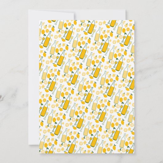 Limoncello Lemonade Citroen Aangepaste Bruidsdouch Bedankkaart (Achterkant)