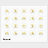 Limoncello Lemonade Citroen Persoonlijke Bruidsdou Ronde Sticker (Vel)