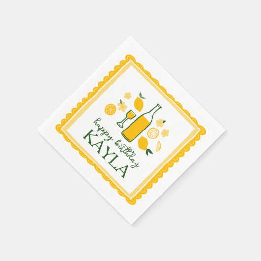 Limoncello Lemonade Citroen VERJAARDAG op Maat Servet (Hoek)