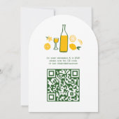 Limoncello Lemonade CUSTOM QR Arch Vrijgezellenfee Kaart (Achterkant)