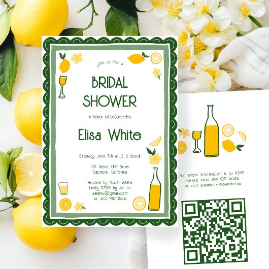 Limoncello Lemonade CUSTOM QR Vrijgezellenfeest Kaart