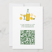 Limoncello Lemonade CUSTOM QR Vrijgezellenfeest Kaart (Achterkant)