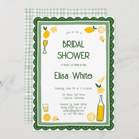 Limoncello Lemonade CUSTOM Vrijgezellenfeest Kaart (Voorkant / Achterkant)