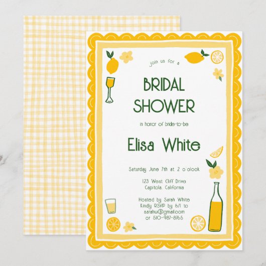 Limoncello Lemonade CUSTOM Vrijgezellenfeest Kaart (Voorkant / Achterkant)