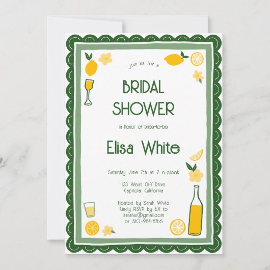 Limoncello Lemonade CUSTOM Vrijgezellenfeest Kaart (Voorkant)