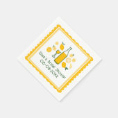 Limoncello Lemonade Lemon CUSTOM Vrijgezellenfeest Servet (Hoek)