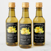 Limoncello Lemons Bedankt Black Mini Bottle Labels Wijn Etiket (Flessen)