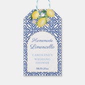 Limoncello Lemons Blue Tegel Vrijgezellenfeest Fav Cadeaulabel (Voorkant)