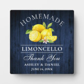 Limoncello Lemons Blue Wood Print Weddenschap Fotoplaat (Voorkant)