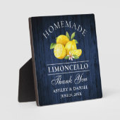 Limoncello Lemons Blue Wood Print Weddenschap Fotoplaat (Voorkant)