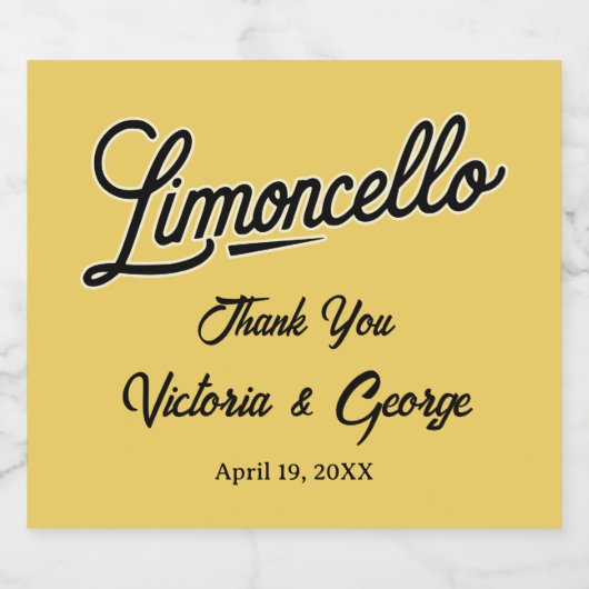 Limoncello Likeurfles Etiket (Enkel label)