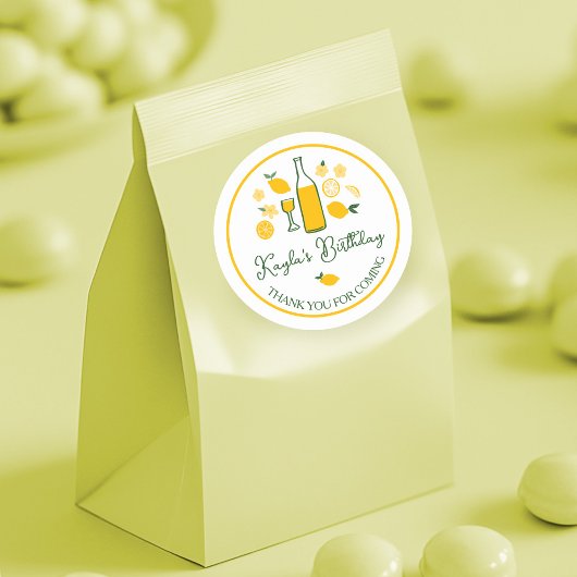 Limoncello Limoen Lemon VERJAARDAG定制 Ronde Sticker