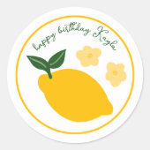 Limoncello Limoen Lemon VERJAARDAG Ronde Sticker (Voorkant)