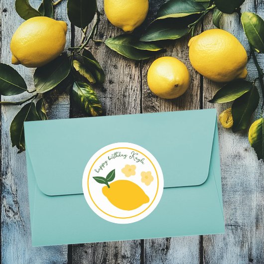Limoncello Limoen Lemon VERJAARDAG Ronde Sticker