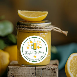 Limoncello Limoen Lemon VERJAARDAG Ronde Sticker
