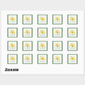 Limoncello Limonade Citroen Aangepaste Bruidsdouch Vierkante Sticker (Vel)