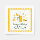 Limoncello Limonade Citroen VERJAARDAG Aangepast Servet (Voorkant)