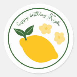 Limoncello Limonade Citroen VERJAARDAG Op Maat Ronde Sticker