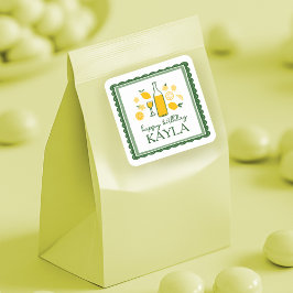 Limoncello Limonade Citroen VERJAARDAG Op Maat Vierkante Sticker