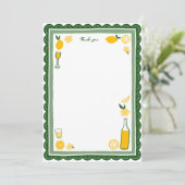 Limoncello Limonade Citroenen CUSTOM Verjaardag Bedankkaart (Staand voorkant)
