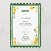 Limoncello Limonade Citroenen CUSTOM Vrijgezellenf Menu (Voorkant)