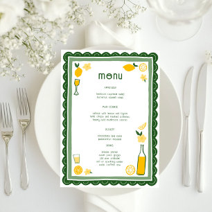 Limoncello Limonade Citroenen CUSTOM Vrijgezellenf Menu