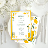 Limoncello Limonade Citroenen CUSTOM Vrijgezellenf Menu