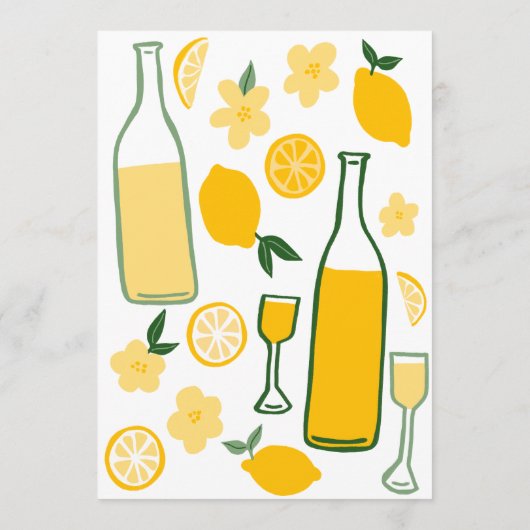 Limoncello Limonade Citroenen CUSTOM Vrijgezellenf Menu (Achterkant)