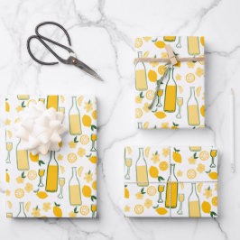 Limoncello Limonade Citroenen Verjaardag Bruidsfee Inpakpapier Vel