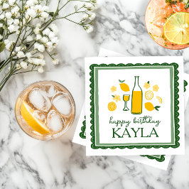 Limoncello Limonade Lemon CUSTOM Verjaardag Servet