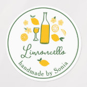 Limoncello Limonade Lemon Handgemaakte Craft CUSTO Labels (Design 1)